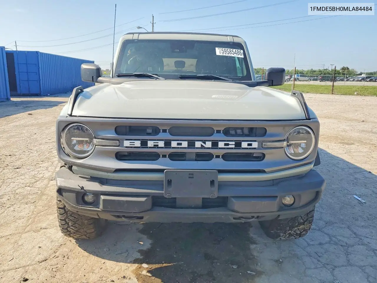 2021 Ford Bronco Base VIN: 1FMDE5BH0MLA84484 Lot: 59585486