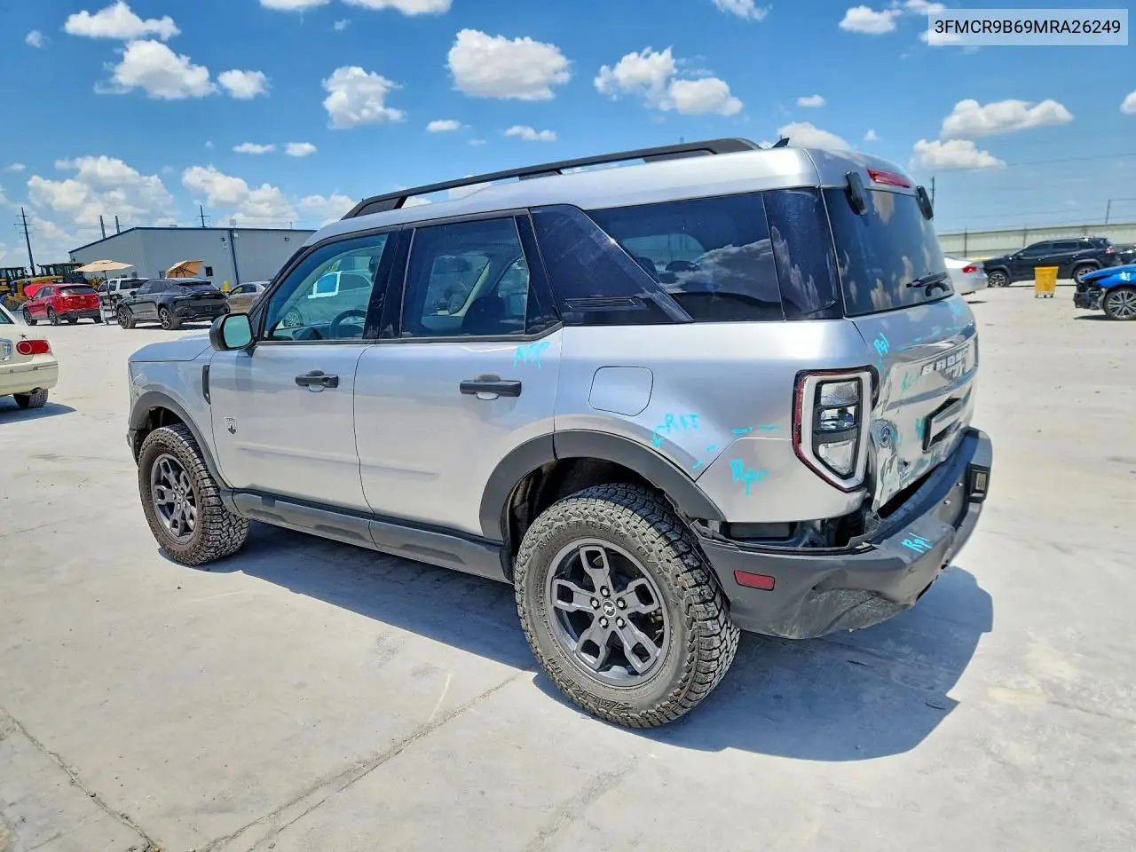 2021 Ford Bronco Sport Big Bend VIN: 3FMCR9B69MRA26249 Lot: 60054496
