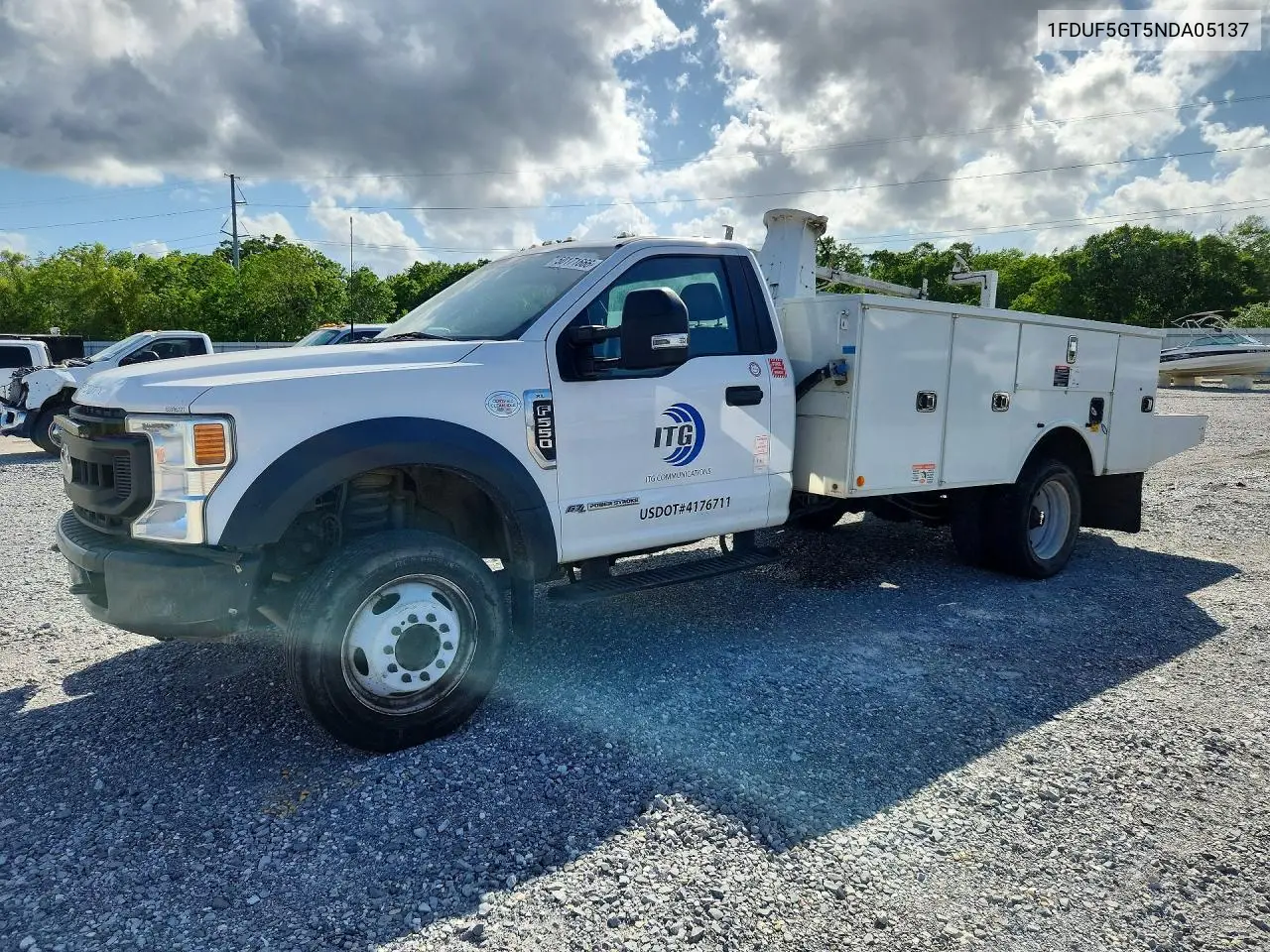 2022 Ford F550 VIN: 1FDUF5GT5NDA05137 Lot: 50171666