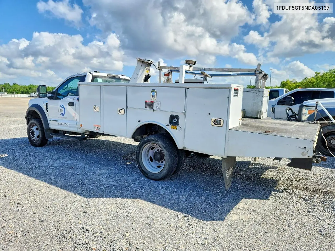 2022 Ford F550 VIN: 1FDUF5GT5NDA05137 Lot: 50171666