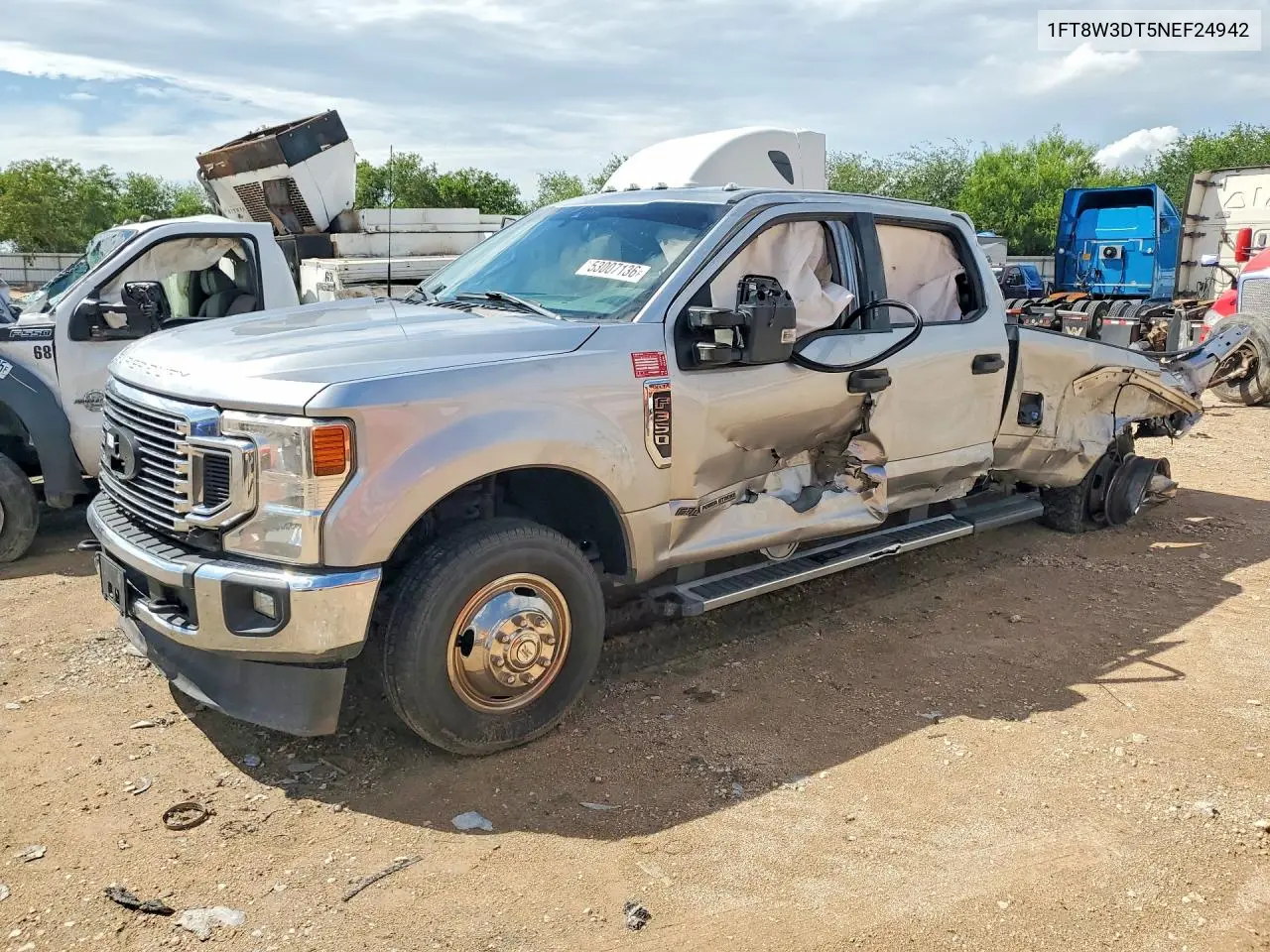2022 Ford F350 Super Duty VIN: 1FT8W3DT5NEF24942 Lot: 53007136