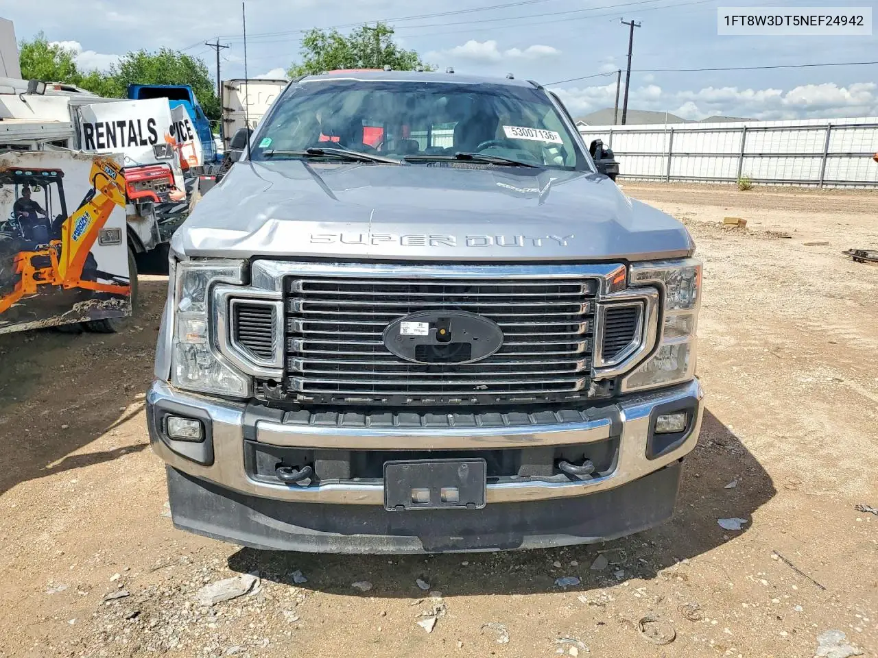 2022 Ford F350 Super Duty VIN: 1FT8W3DT5NEF24942 Lot: 53007136