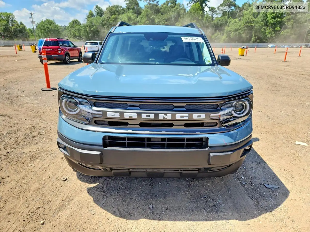 2022 Ford Bronco Sport Big Bend VIN: 3FMCR9B63NRD94833 Lot: 56113016