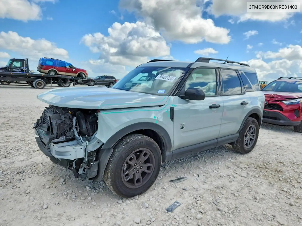 2022 Ford Bronco Sport Big Bend VIN: 3FMCR9B60NRE31403 Lot: 56482266