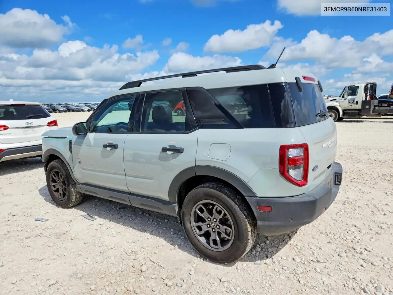 2022 Ford Bronco Sport Big Bend VIN: 3FMCR9B60NRE31403 Lot: 56482266