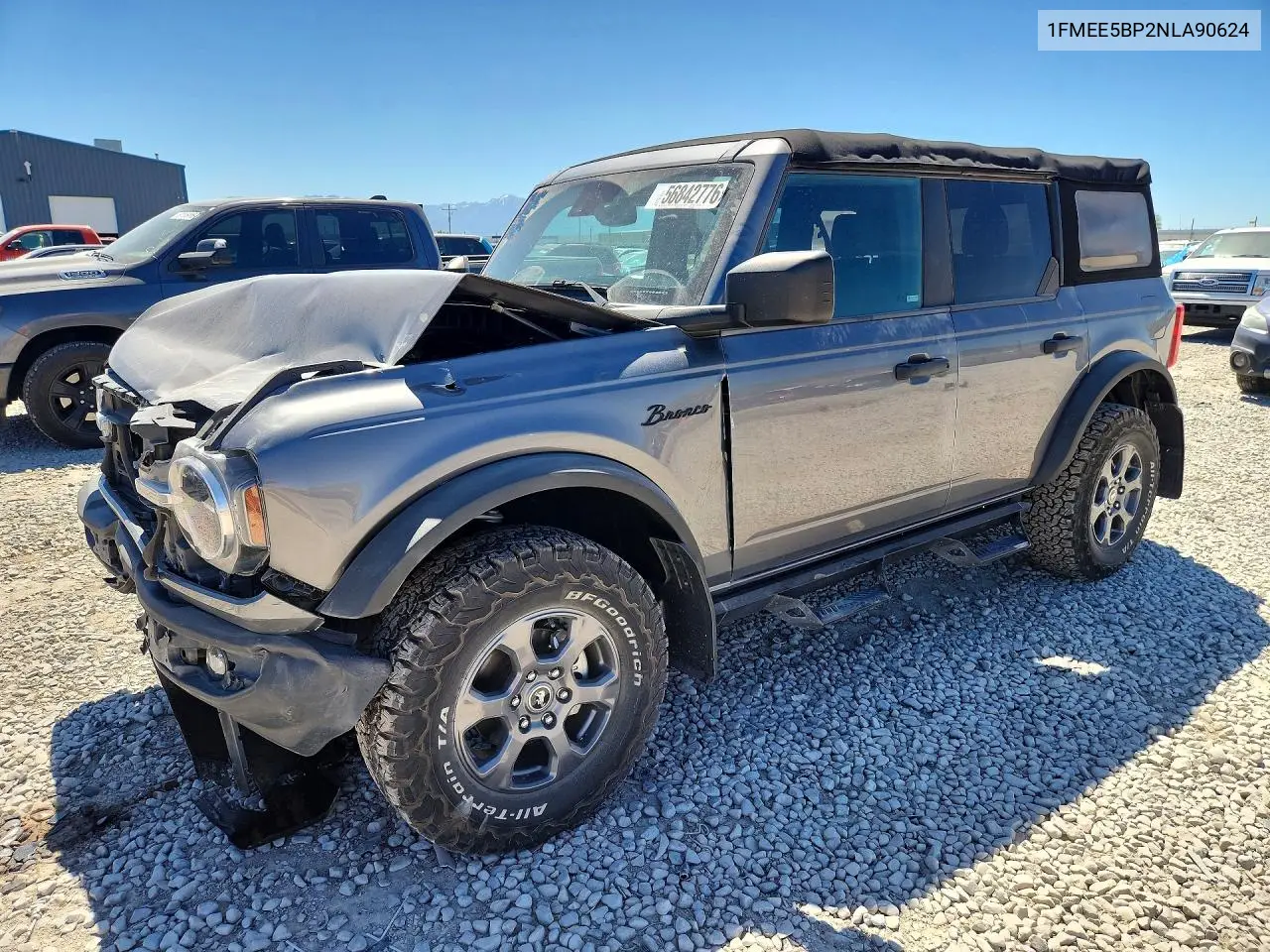 2022 Ford Bronco Base VIN: 1FMEE5BP2NLA90624 Lot: 56842776