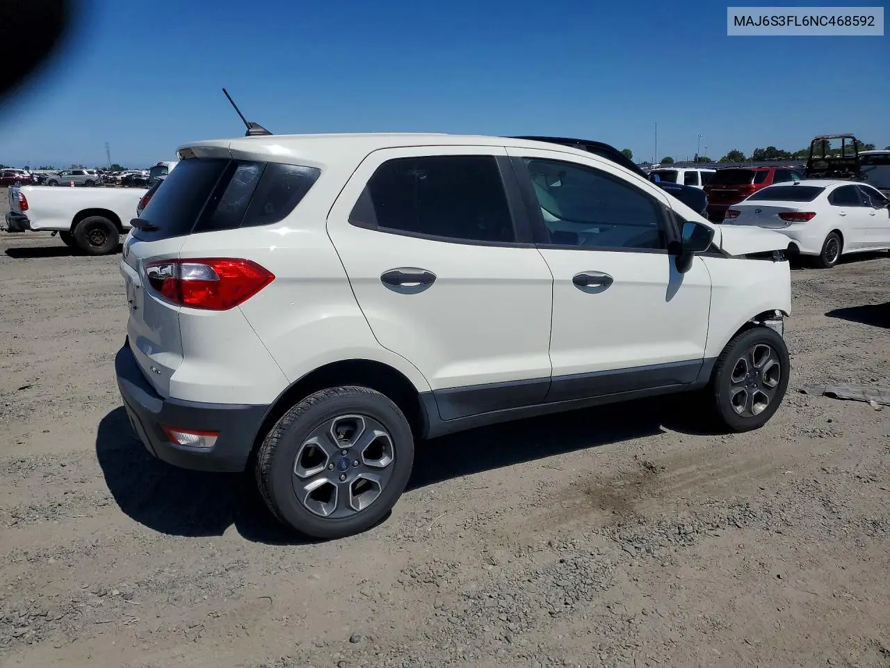 2022 Ford Ecosport S VIN: MAJ6S3FL6NC468592 Lot: 57050496