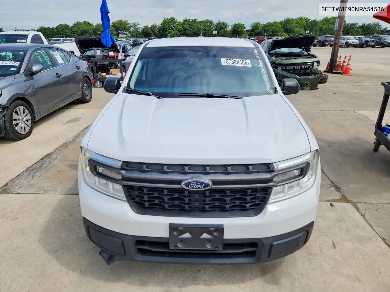 2022 Ford Maverick Xl VIN: 3FTTW8E90NRA54536 Lot: 57386406