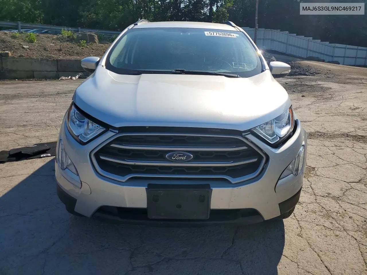 2022 Ford Ecosport Se VIN: MAJ6S3GL9NC469217 Lot: 57753896