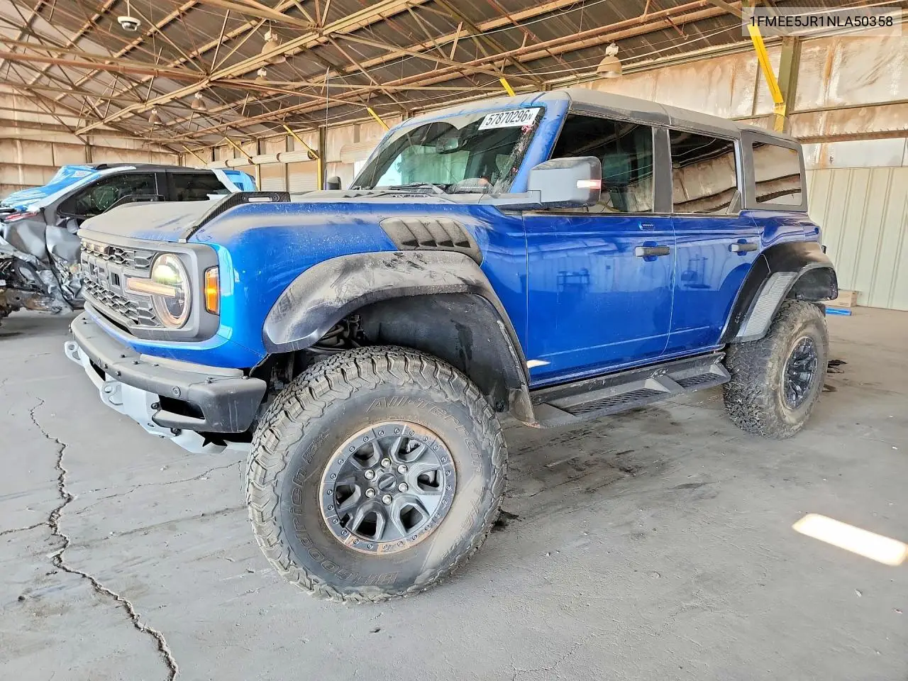 2022 Ford Bronco Raptor VIN: 1FMEE5JR1NLA50358 Lot: 57870296