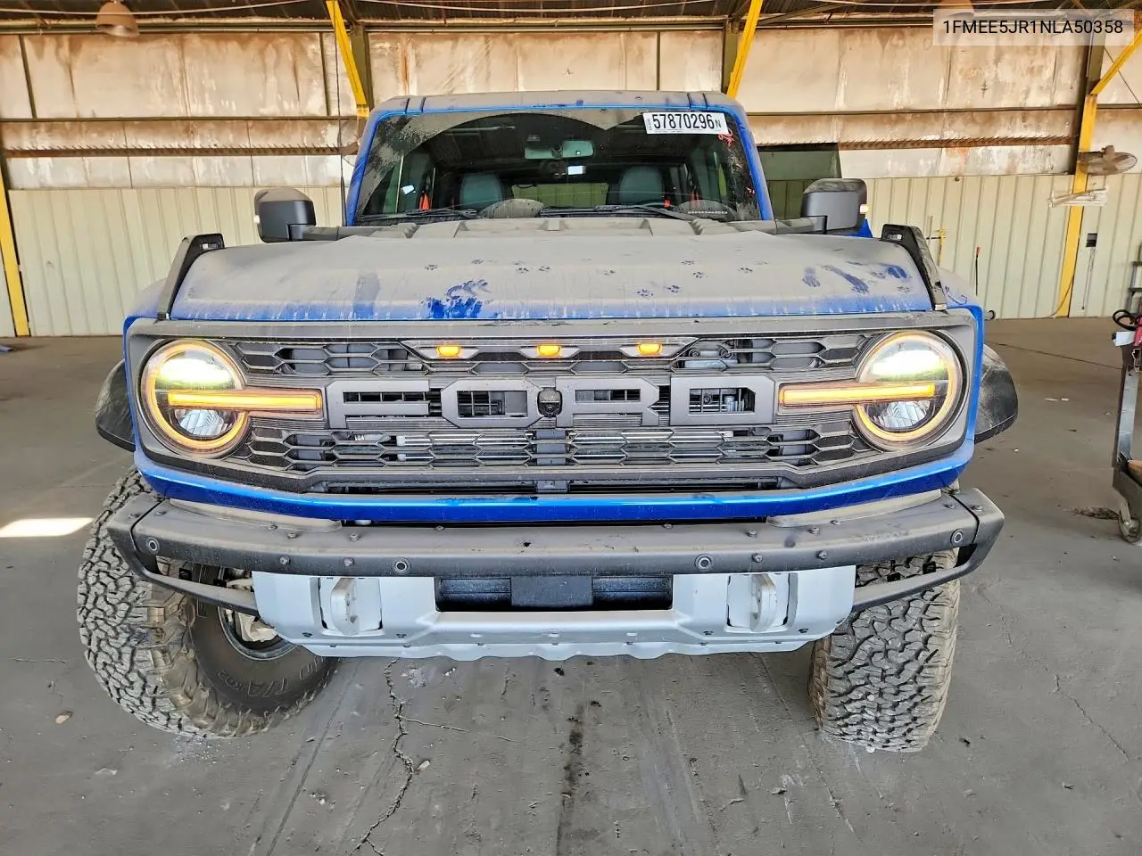 2022 Ford Bronco Raptor VIN: 1FMEE5JR1NLA50358 Lot: 57870296