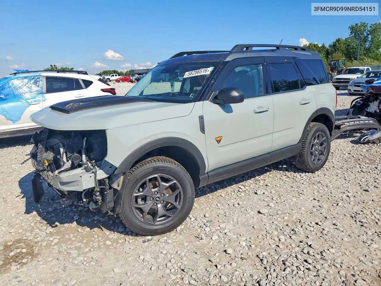 2022 Ford Bronco Sport Badlands VIN: 3FMCR9D99NRD54151 Lot: 58286516