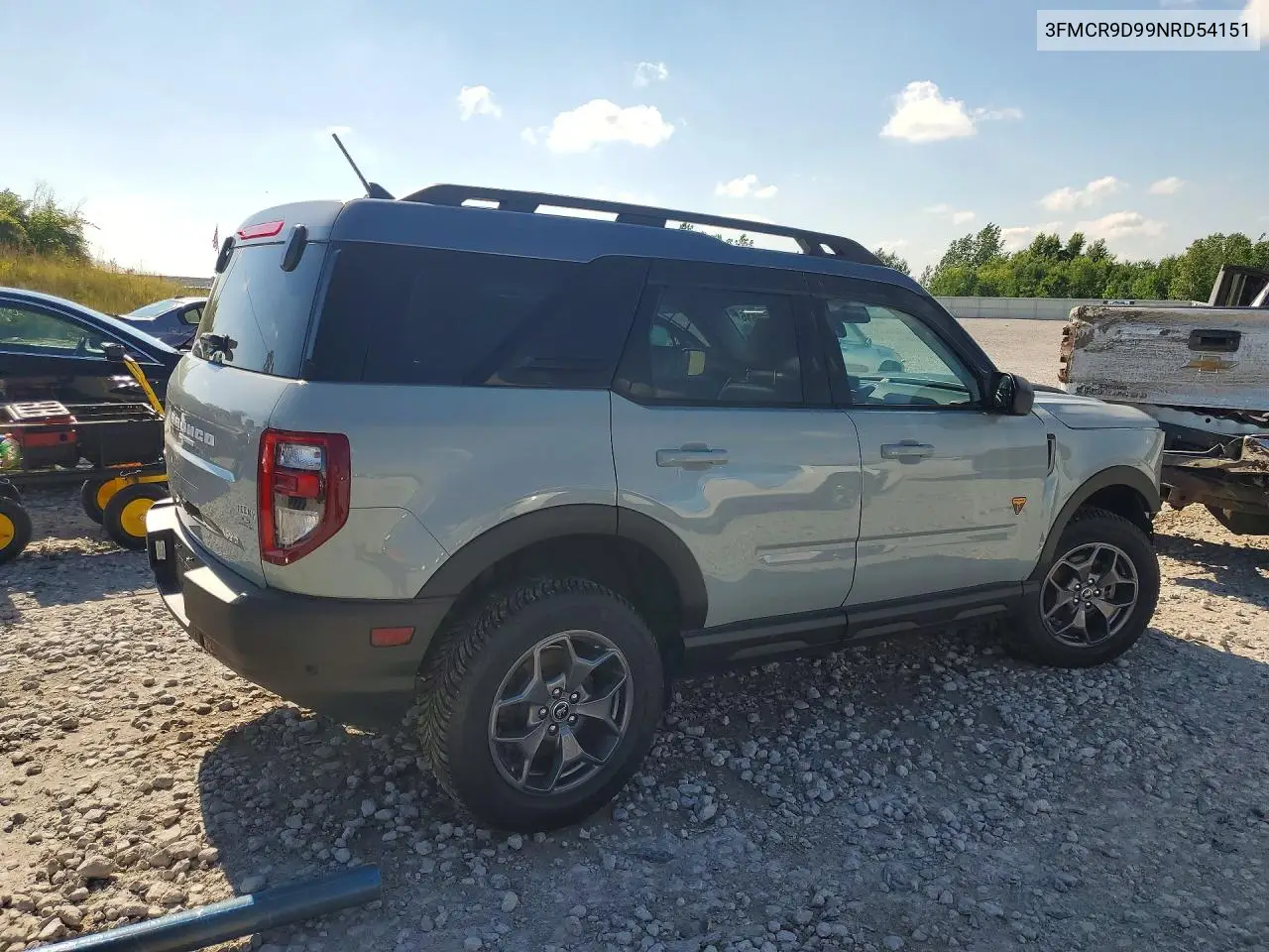2022 Ford Bronco Sport Badlands VIN: 3FMCR9D99NRD54151 Lot: 58286516