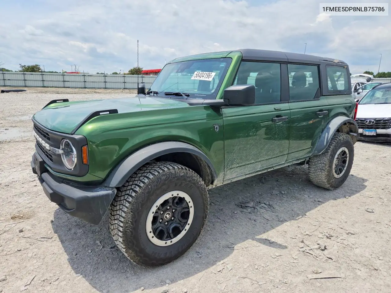 2022 Ford Bronco Base VIN: 1FMEE5DP8NLB75786 Lot: 58404196