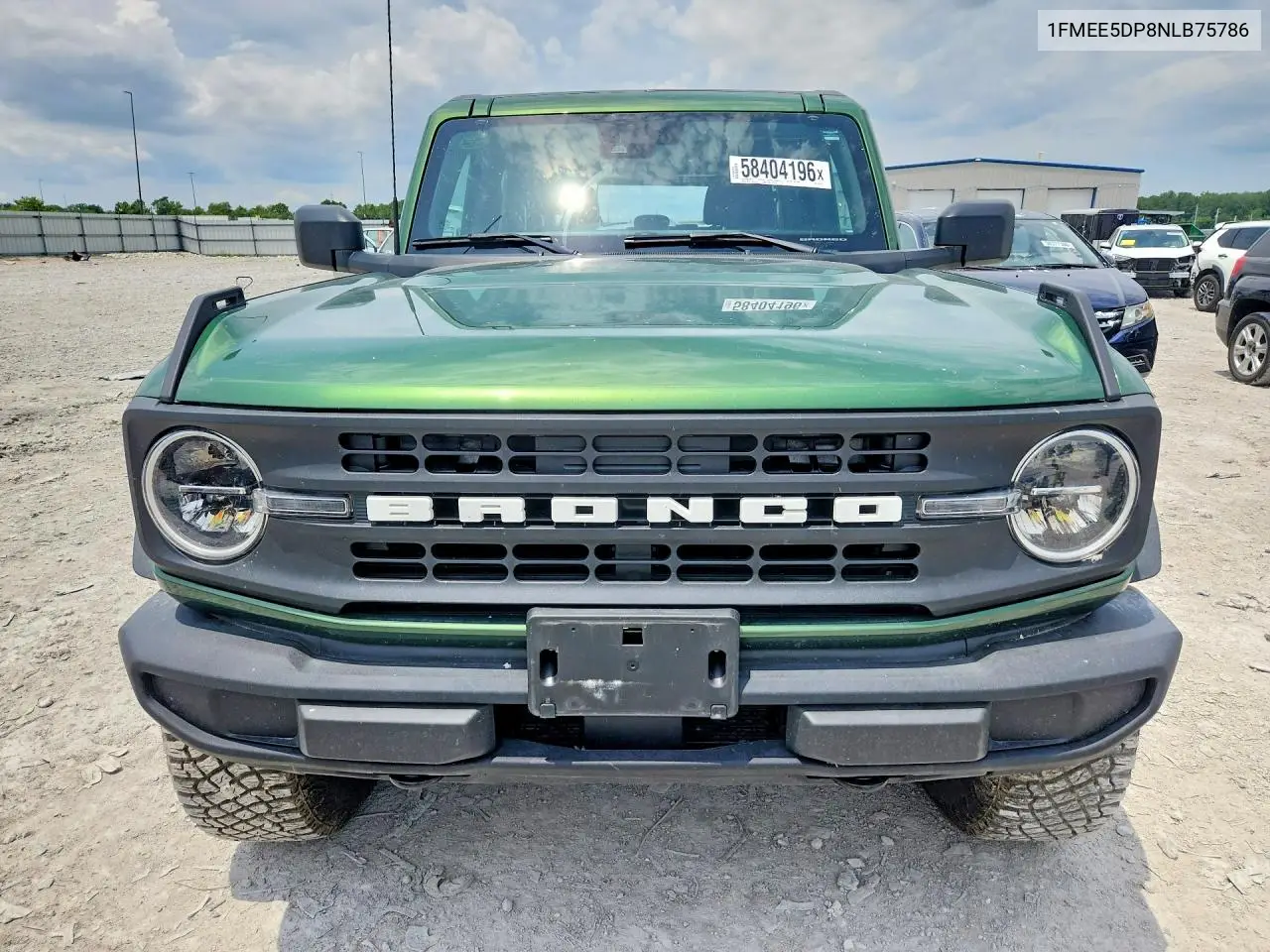 2022 Ford Bronco Base VIN: 1FMEE5DP8NLB75786 Lot: 58404196