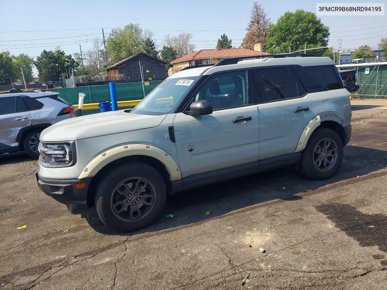 2022 Ford Bronco Sport Big Bend VIN: 3FMCR9B68NRD94195 Lot: 58796756