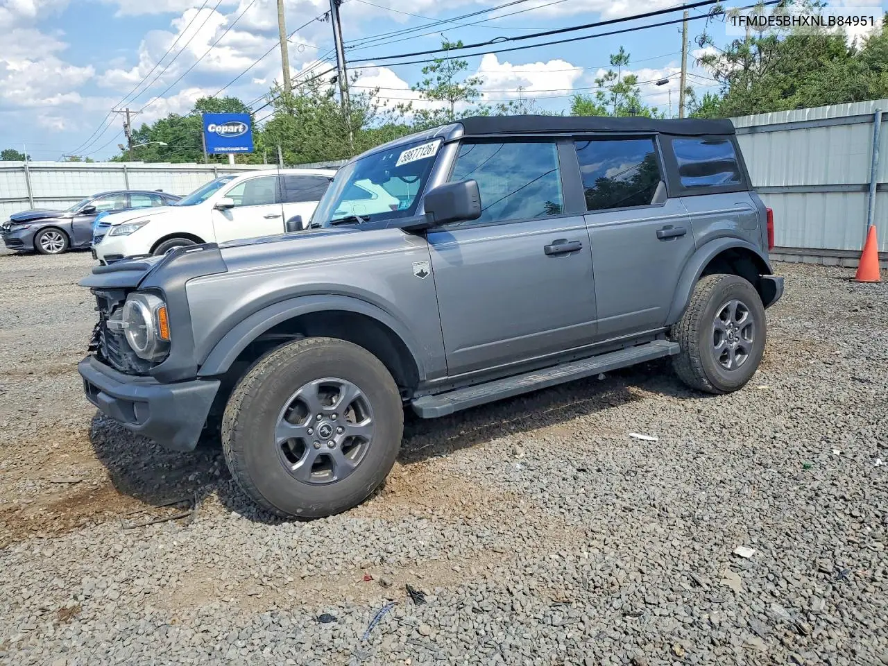 2022 Ford Bronco Base VIN: 1FMDE5BHXNLB84951 Lot: 58877126