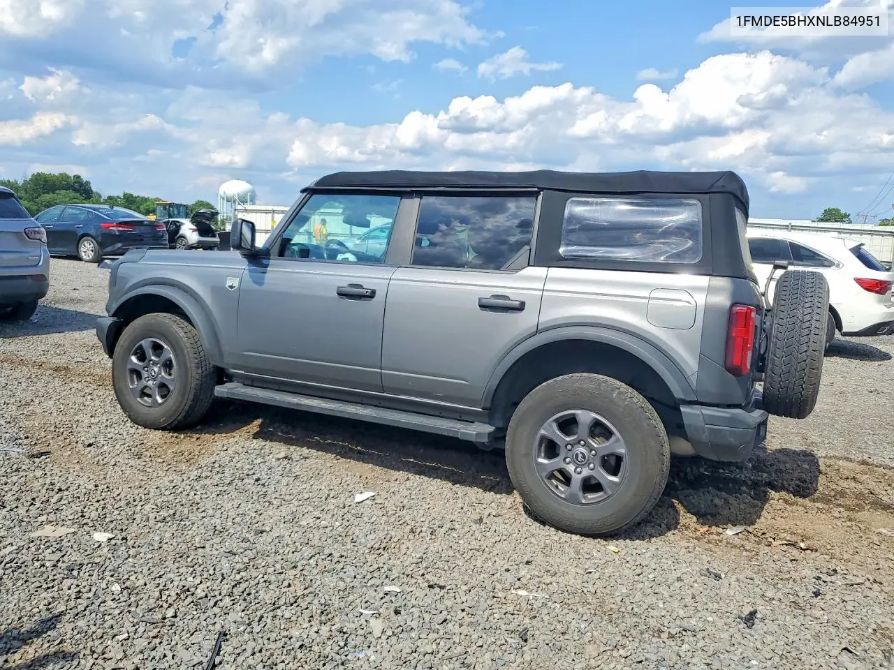 2022 Ford Bronco Base VIN: 1FMDE5BHXNLB84951 Lot: 58877126