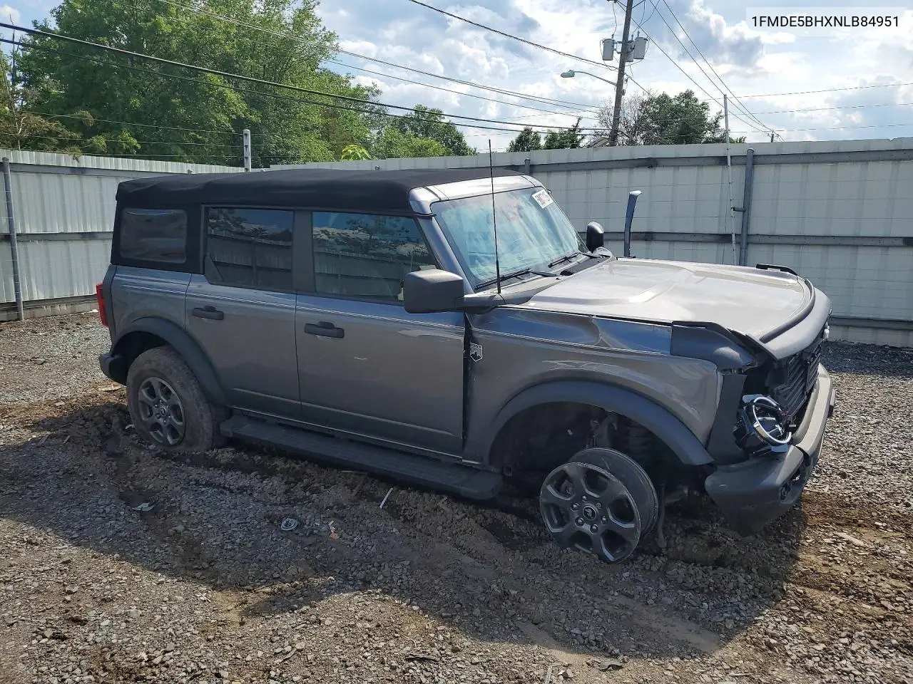 2022 Ford Bronco Base VIN: 1FMDE5BHXNLB84951 Lot: 58877126