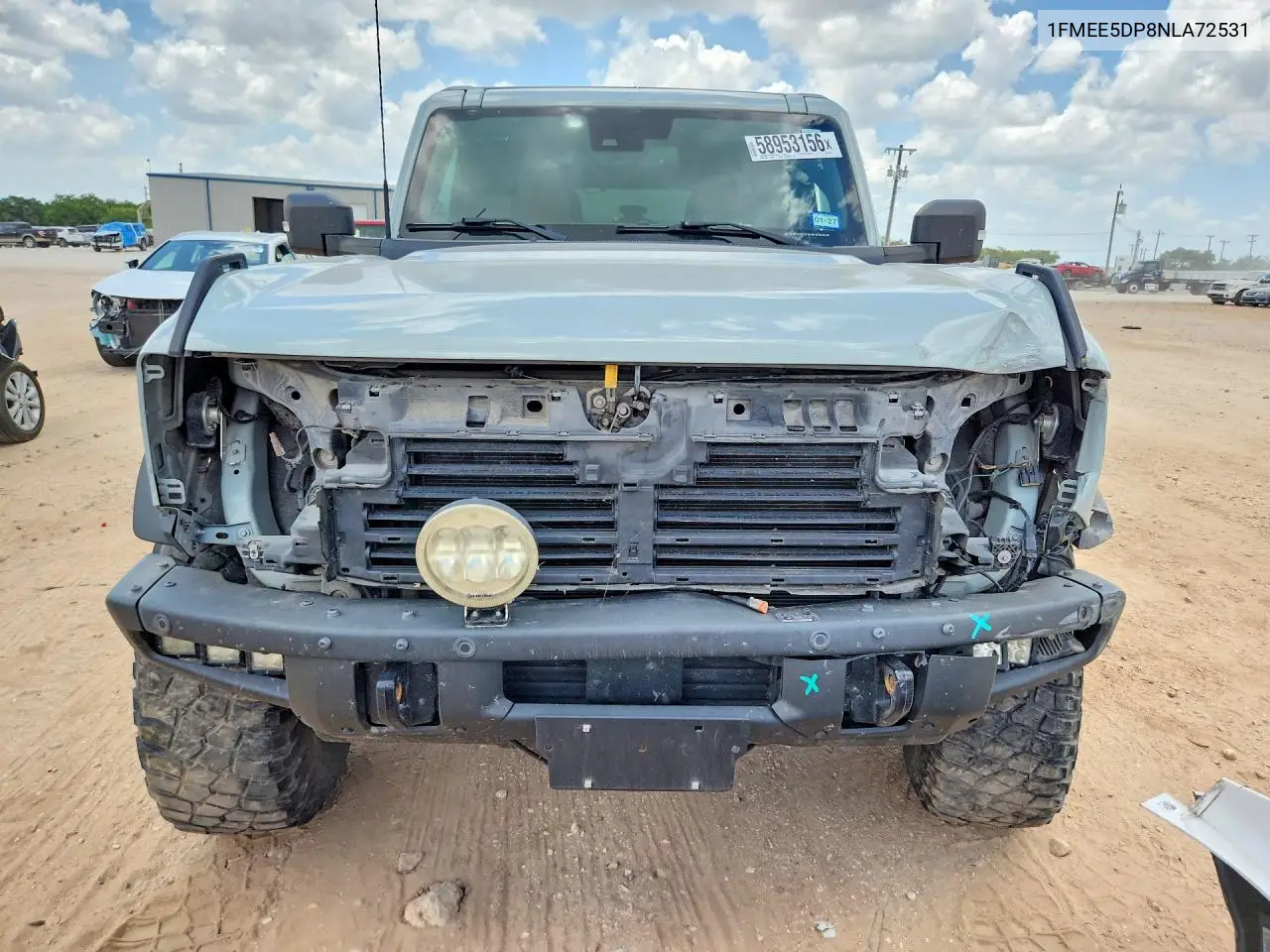 2022 Ford Bronco Base VIN: 1FMEE5DP8NLA72531 Lot: 58953156