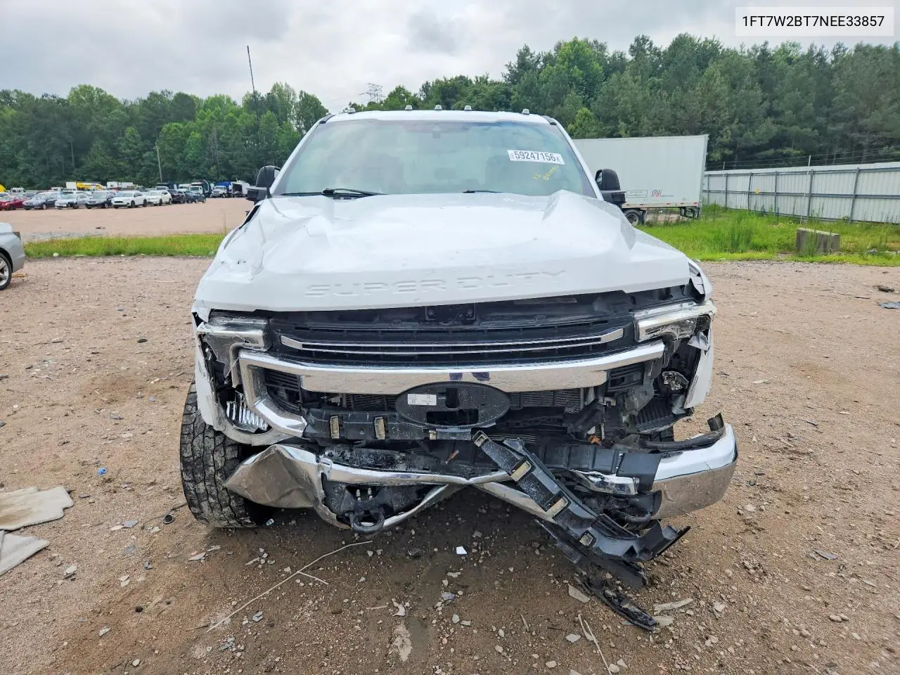 2022 Ford F250 Super Duty VIN: 1FT7W2BT7NEE33857 Lot: 59247156