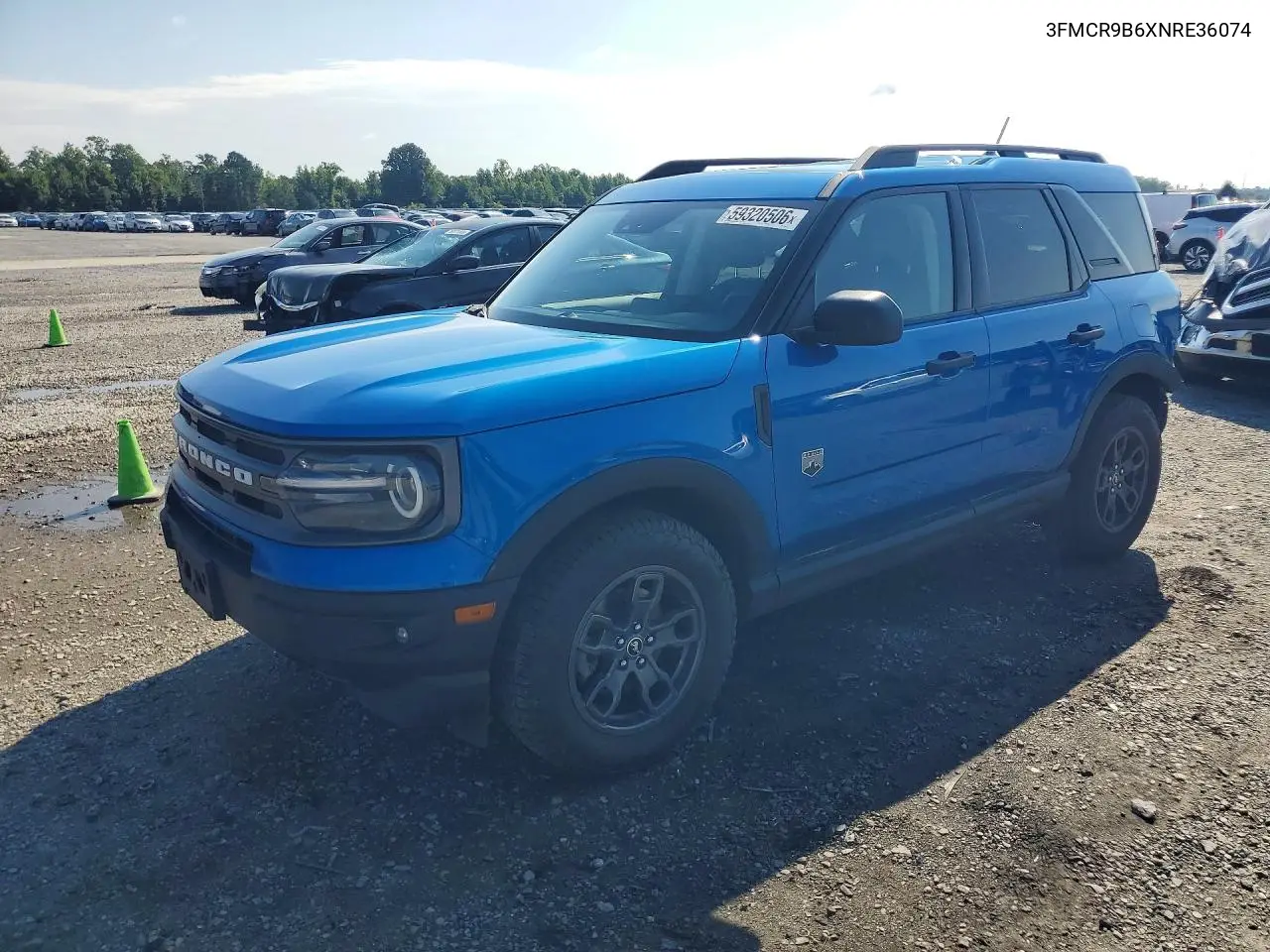 2022 Ford Bronco Sport Big Bend VIN: 3FMCR9B6XNRE36074 Lot: 59320506