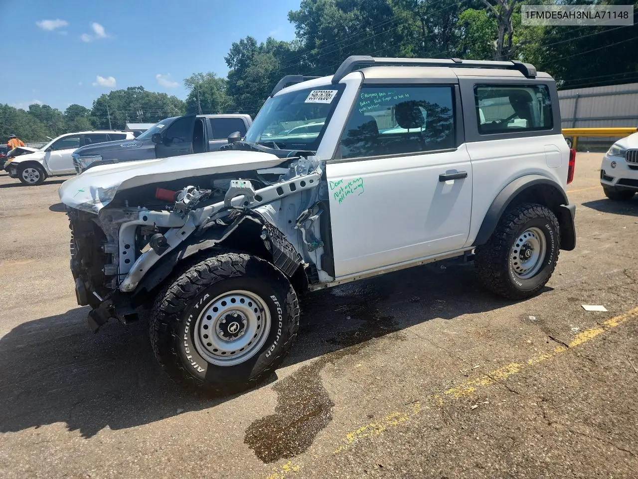2022 Ford Bronco Base VIN: 1FMDE5AH3NLA71148 Lot: 59676286