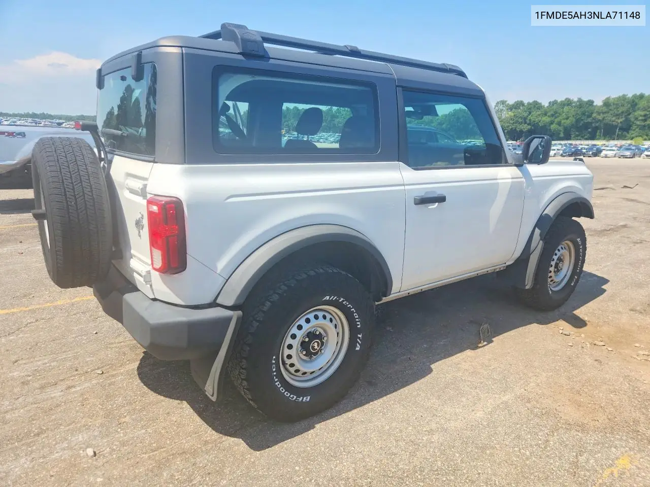 2022 Ford Bronco Base VIN: 1FMDE5AH3NLA71148 Lot: 59676286