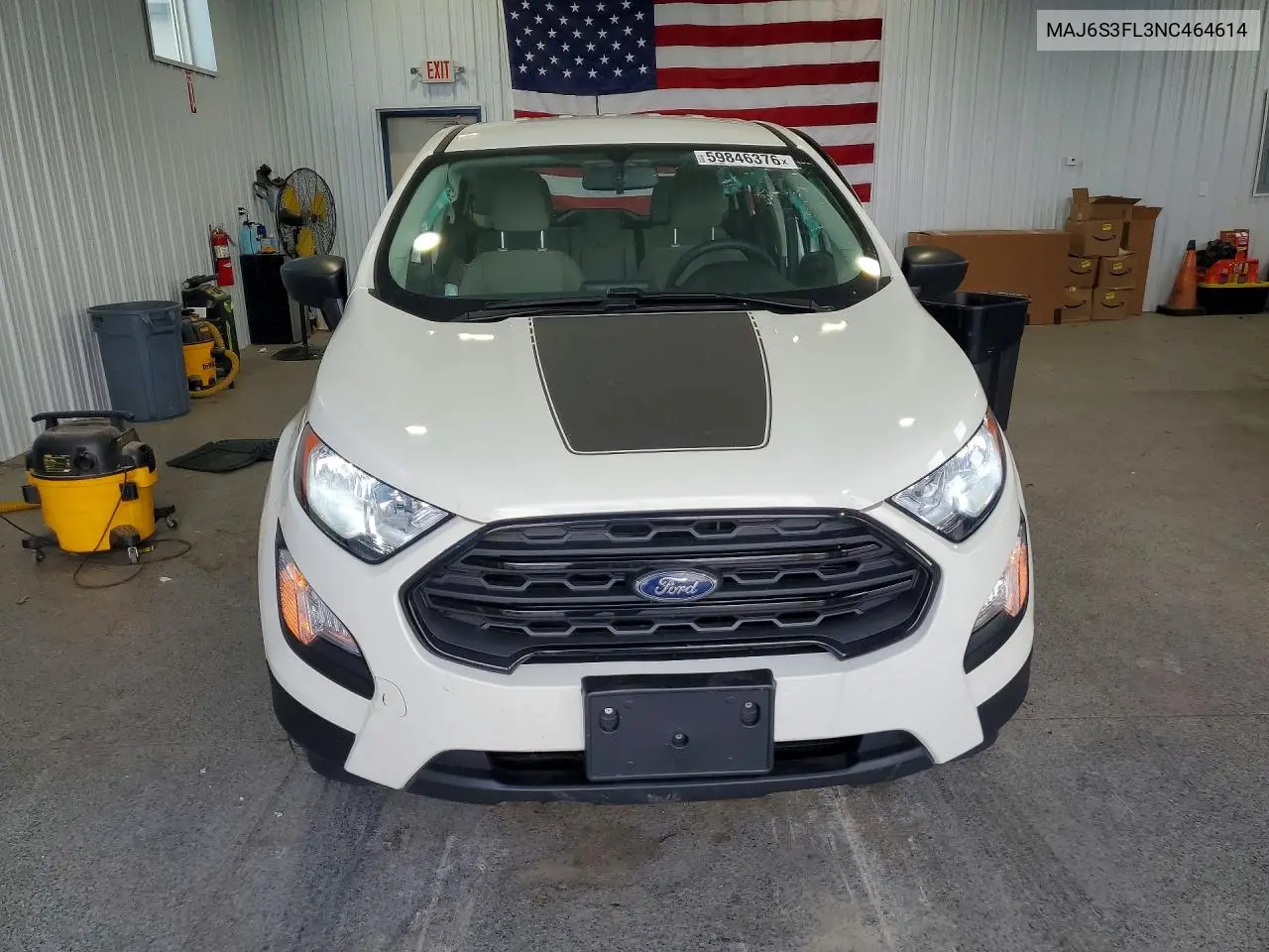 2022 Ford Ecosport S VIN: MAJ6S3FL3NC464614 Lot: 59846376