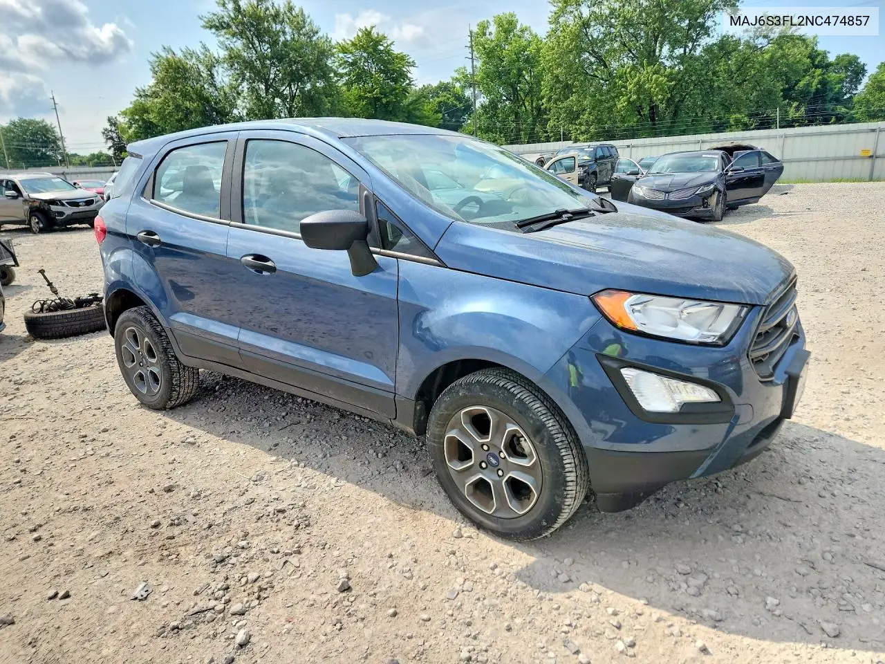 2022 Ford Ecosport S VIN: MAJ6S3FL2NC474857 Lot: 85632675