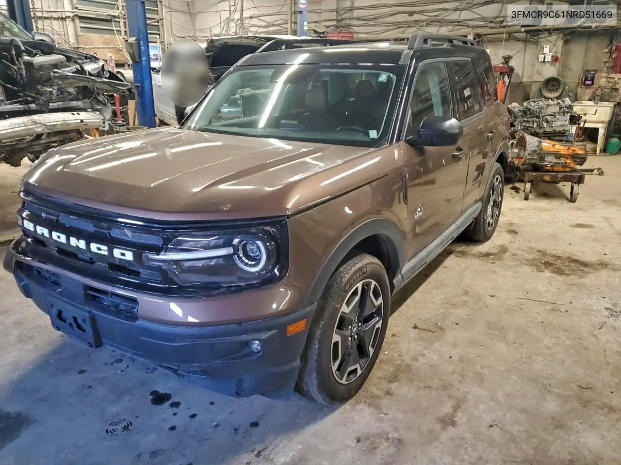 2022 Ford Bronco Sport Outer Banks VIN: 3FMCR9C61NRD51669 Lot: 90080595