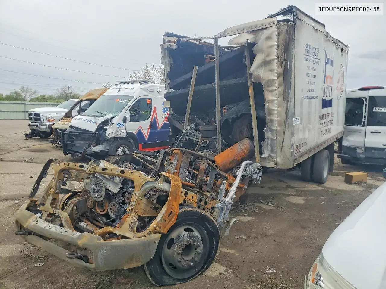 2023 Ford F550 Super Duty Box Truck VIN: 1FDUF5GN9PEC03458 Lot: 51587326