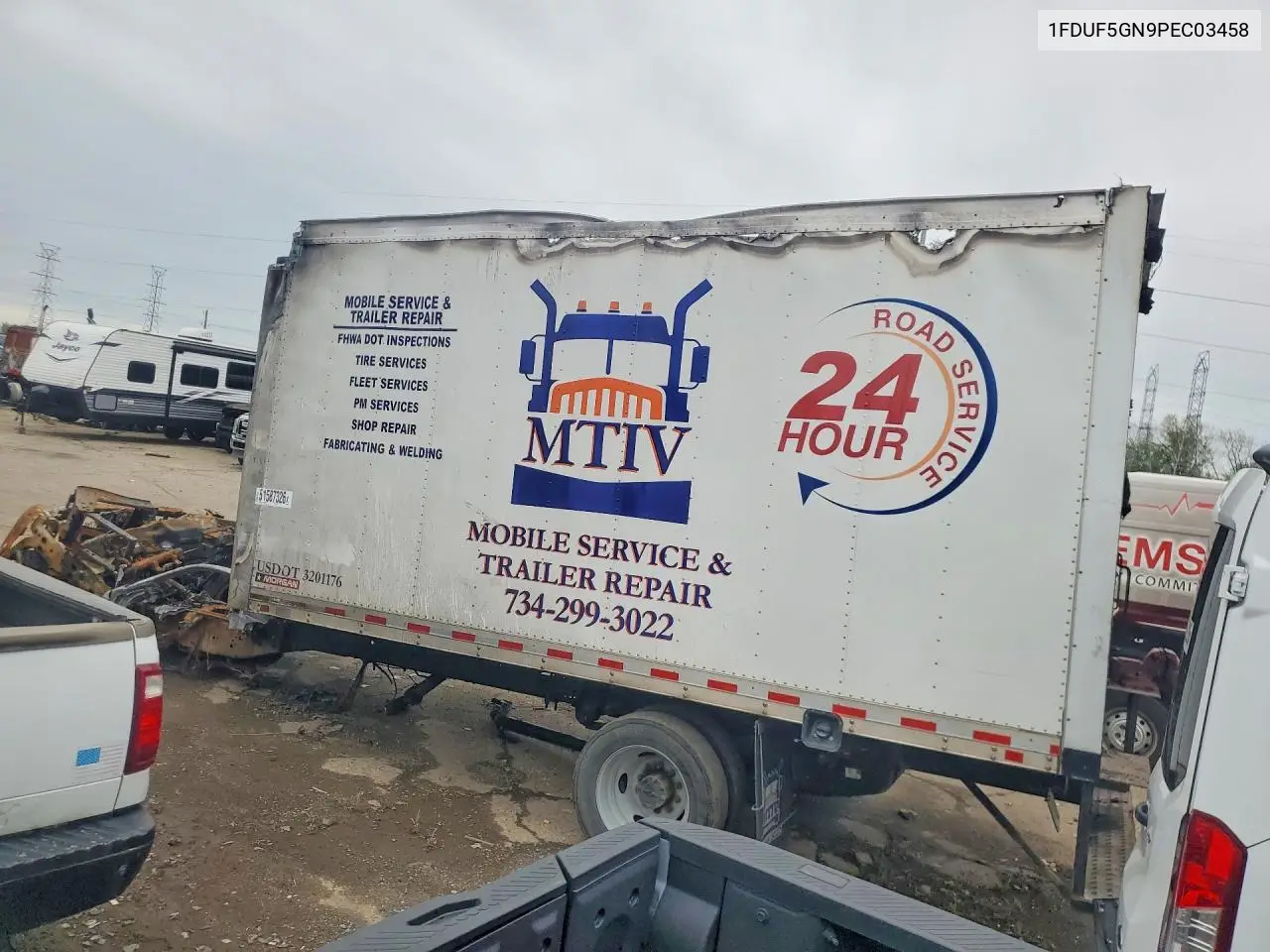2023 Ford F550 Super Duty Box Truck VIN: 1FDUF5GN9PEC03458 Lot: 51587326