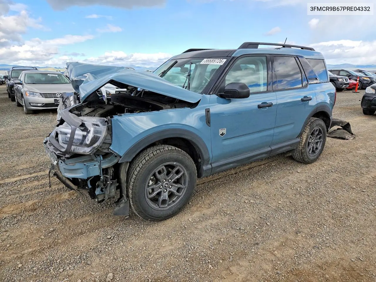 2023 Ford Bronco Sport Big Bend VIN: 3FMCR9B67PRE04332 Lot: 56689726
