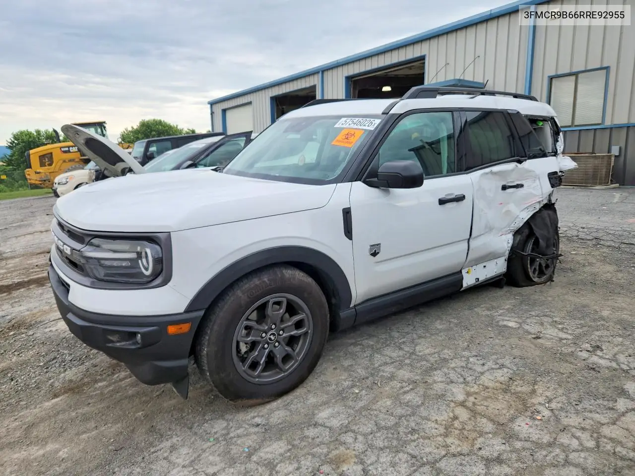 2024 Ford Bronco Sport Big Bend VIN: 3FMCR9B66RRE92955 Lot: 57546026
