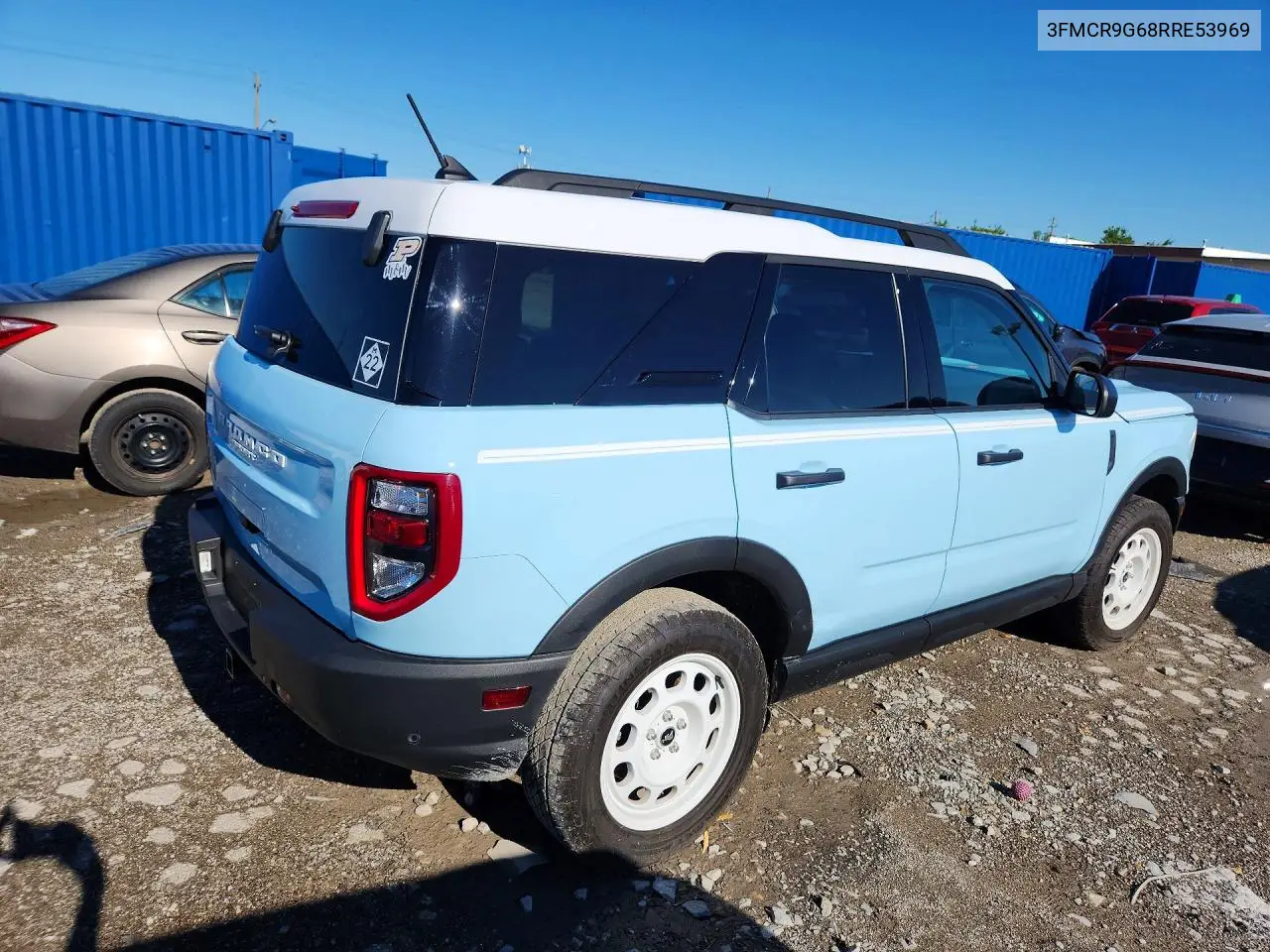 2024 Ford Bronco Sport Heritage VIN: 3FMCR9G68RRE53969 Lot: 58185286