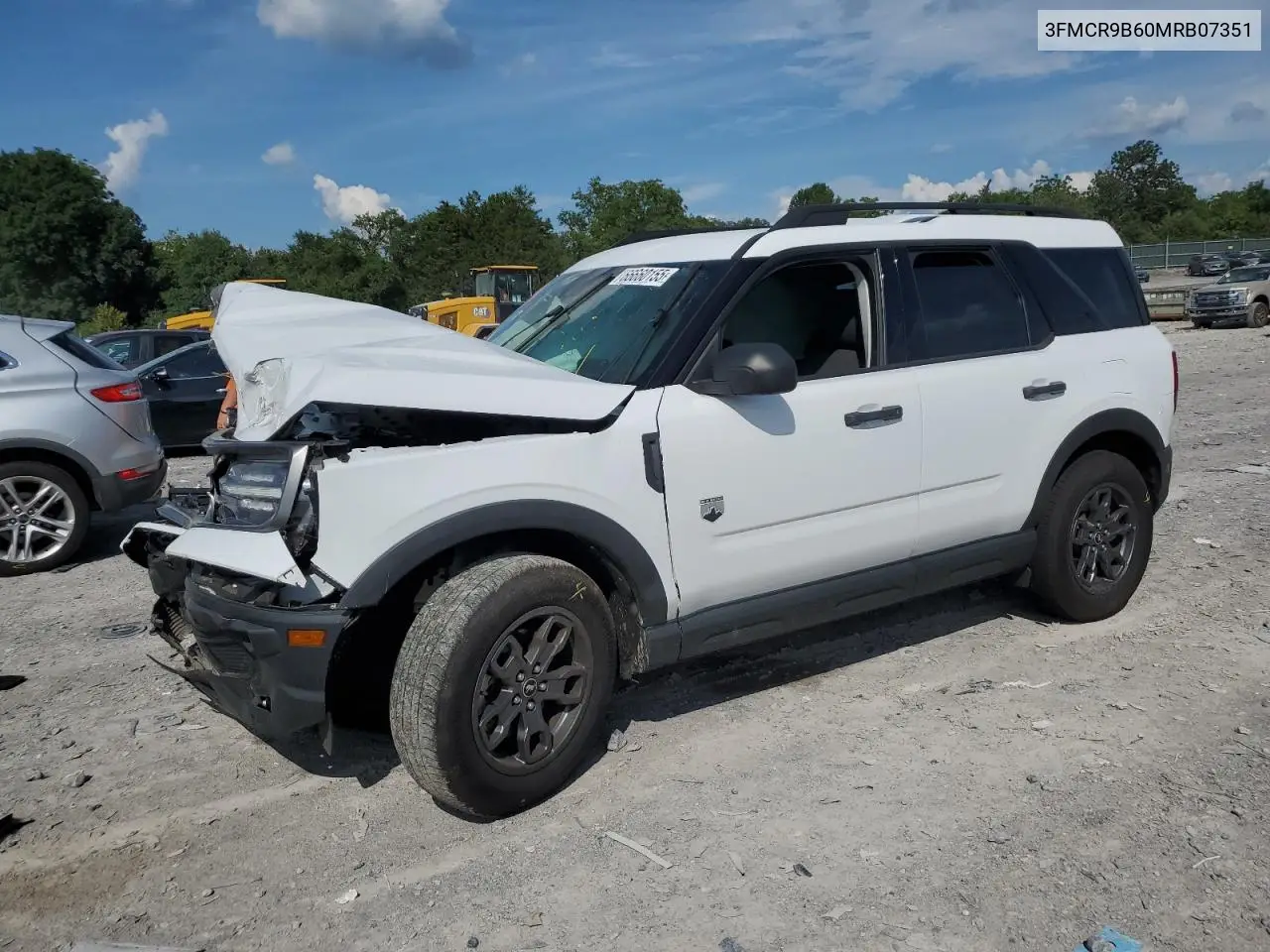 2021 Ford Bronco Sport Big Bend VIN: 3FMCR9B60MRB07351 Lot: 66660155