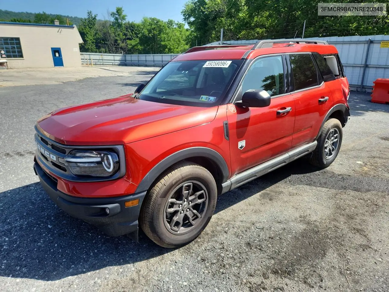 2022 Ford Bronco Sport Big Bend VIN: 3FMCR9B67NRE20348 Lot: 59258096