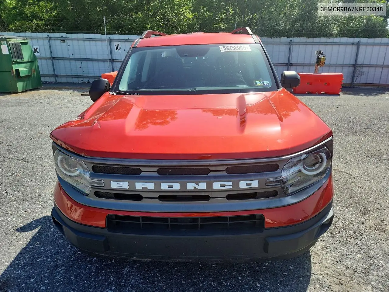 2022 Ford Bronco Sport Big Bend VIN: 3FMCR9B67NRE20348 Lot: 59258096
