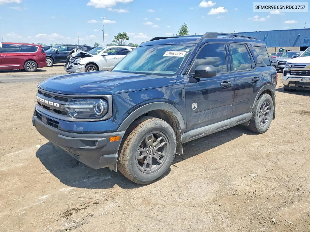2022 Ford Bronco Sport Big Bend VIN: 3FMCR9B65NRD00757 Lot: 59662326