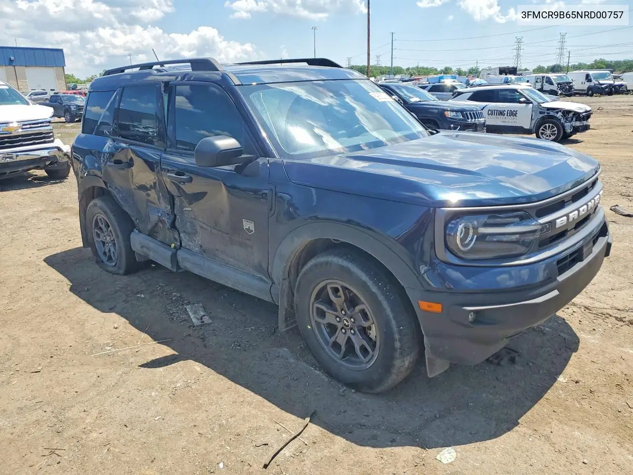 2022 Ford Bronco Sport Big Bend VIN: 3FMCR9B65NRD00757 Lot: 59662326