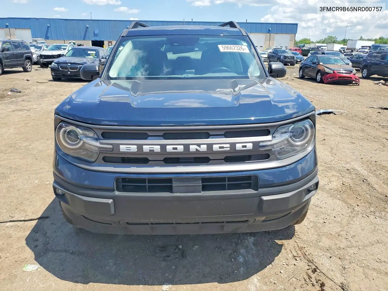 2022 Ford Bronco Sport Big Bend VIN: 3FMCR9B65NRD00757 Lot: 59662326