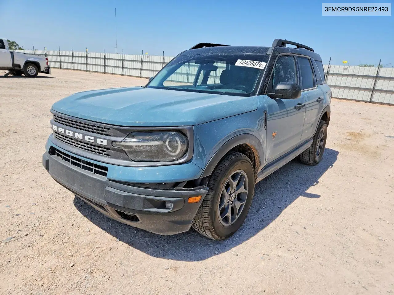 2022 Ford Bronco Sport Badlands VIN: 3FMCR9D95NRE22493 Lot: 60428376