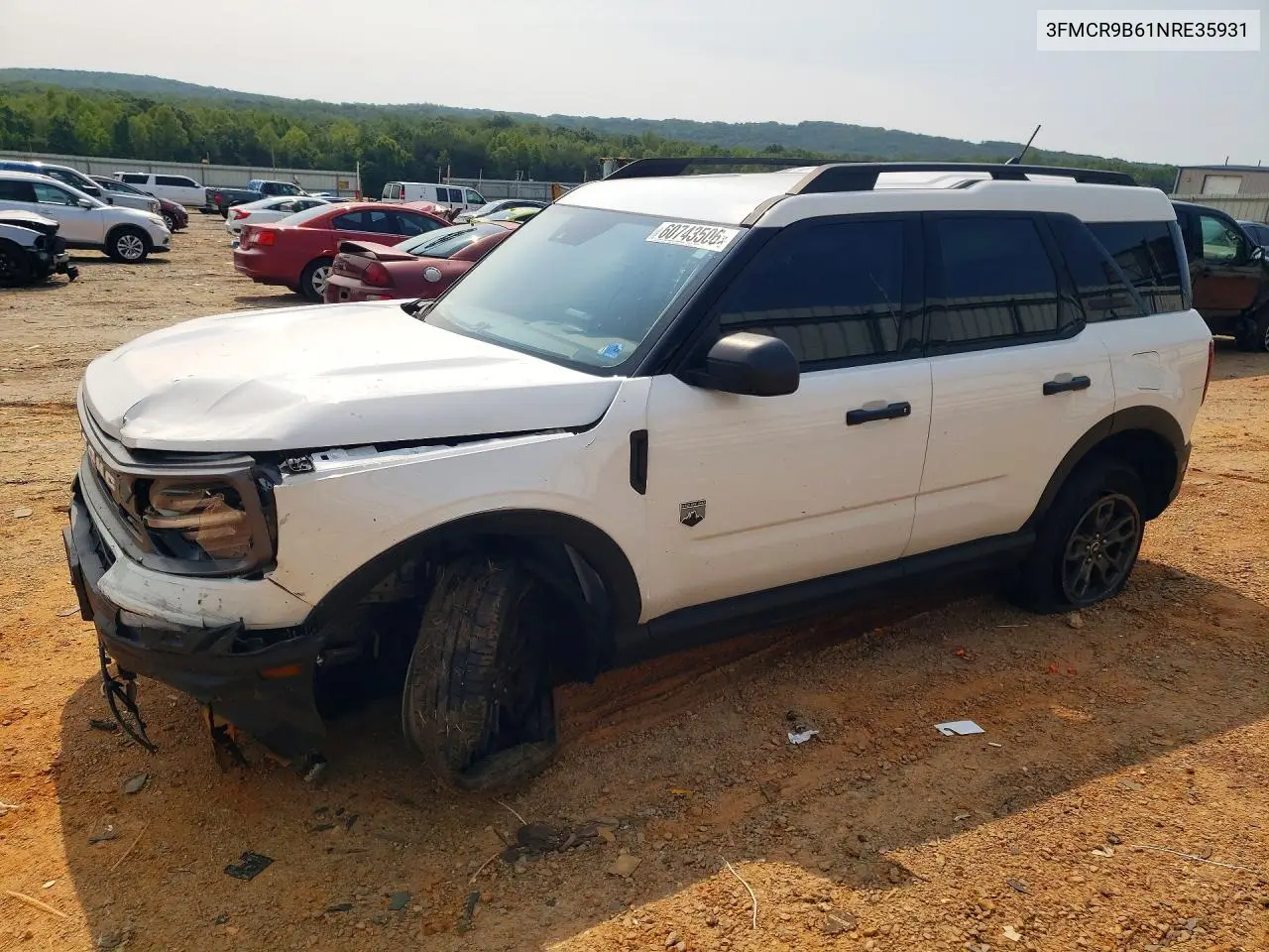2022 Ford Bronco Sport Big Bend VIN: 3FMCR9B61NRE35931 Lot: 60743506