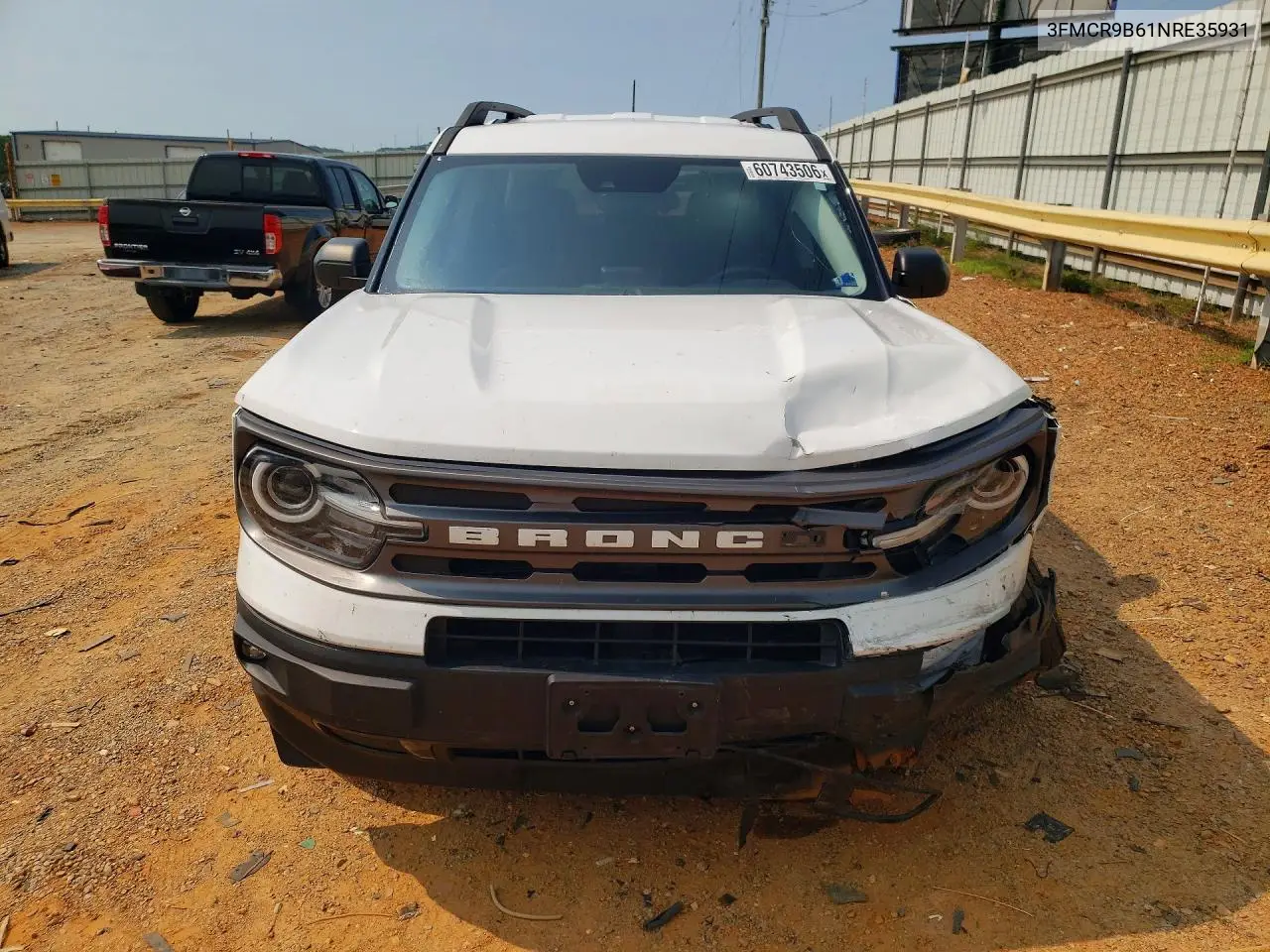 2022 Ford Bronco Sport Big Bend VIN: 3FMCR9B61NRE35931 Lot: 60743506