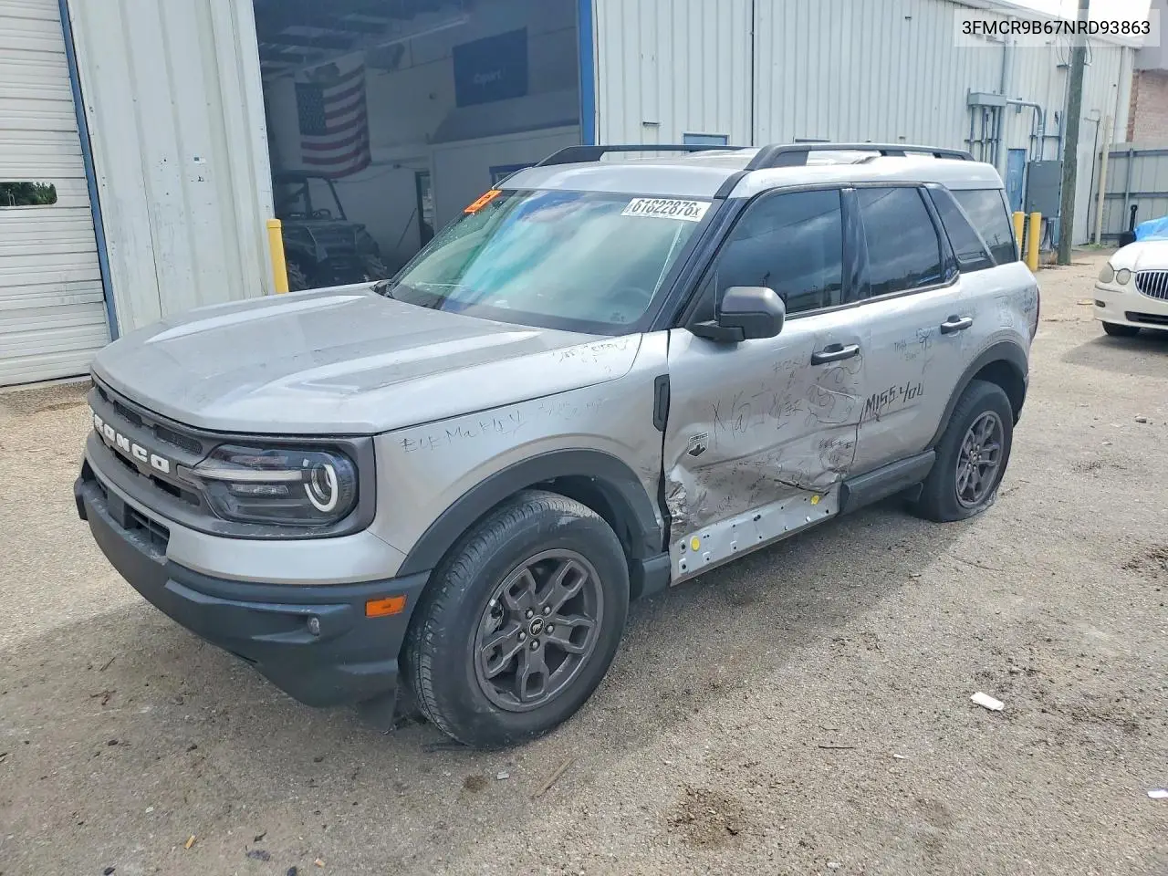 2022 Ford Bronco Sport Big Bend VIN: 3FMCR9B67NRD93863 Lot: 61822876