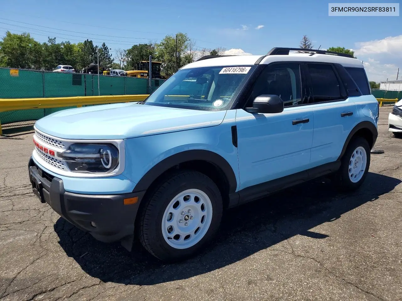 2025 Ford Bronco Sport Heritage VIN: 3FMCR9GN2SRF83811 Lot: 60416796