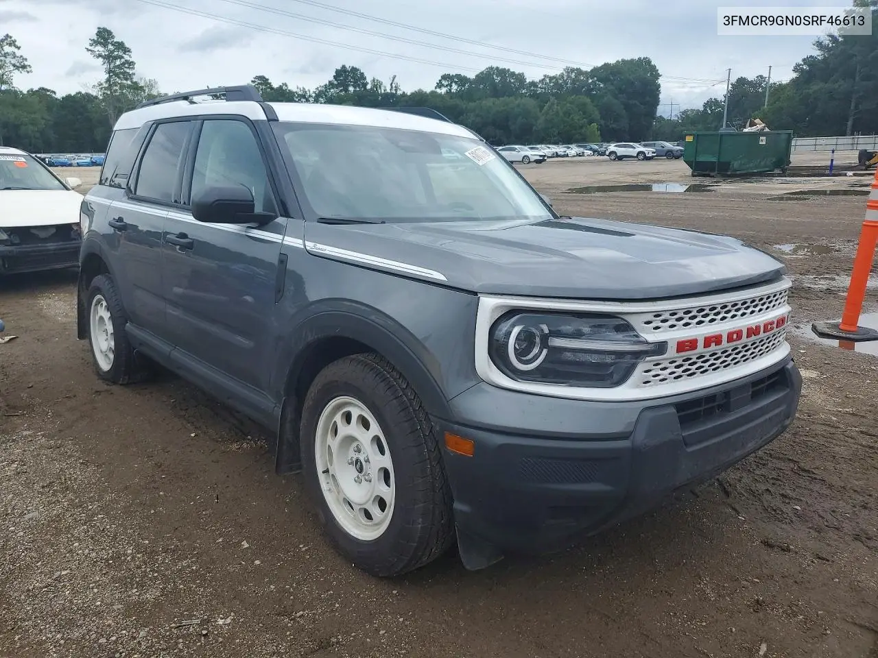 2025 Ford Bronco Sport Heritage VIN: 3FMCR9GN0SRF46613 Lot: 61017706