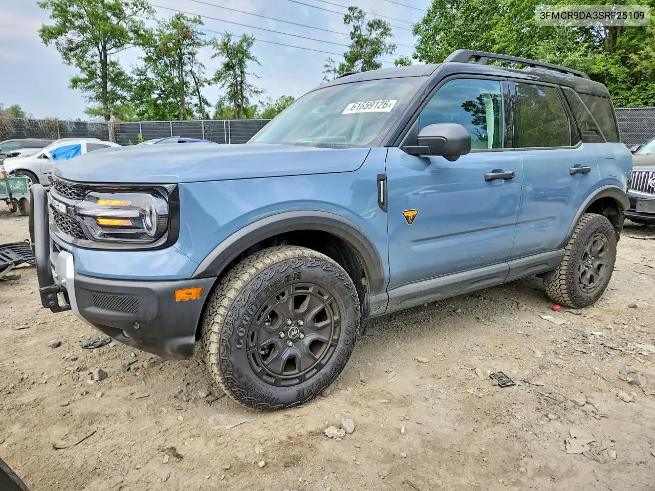 2025 Ford Bronco Sport Badlands VIN: 3FMCR9DA3SRF25109 Lot: 61659126