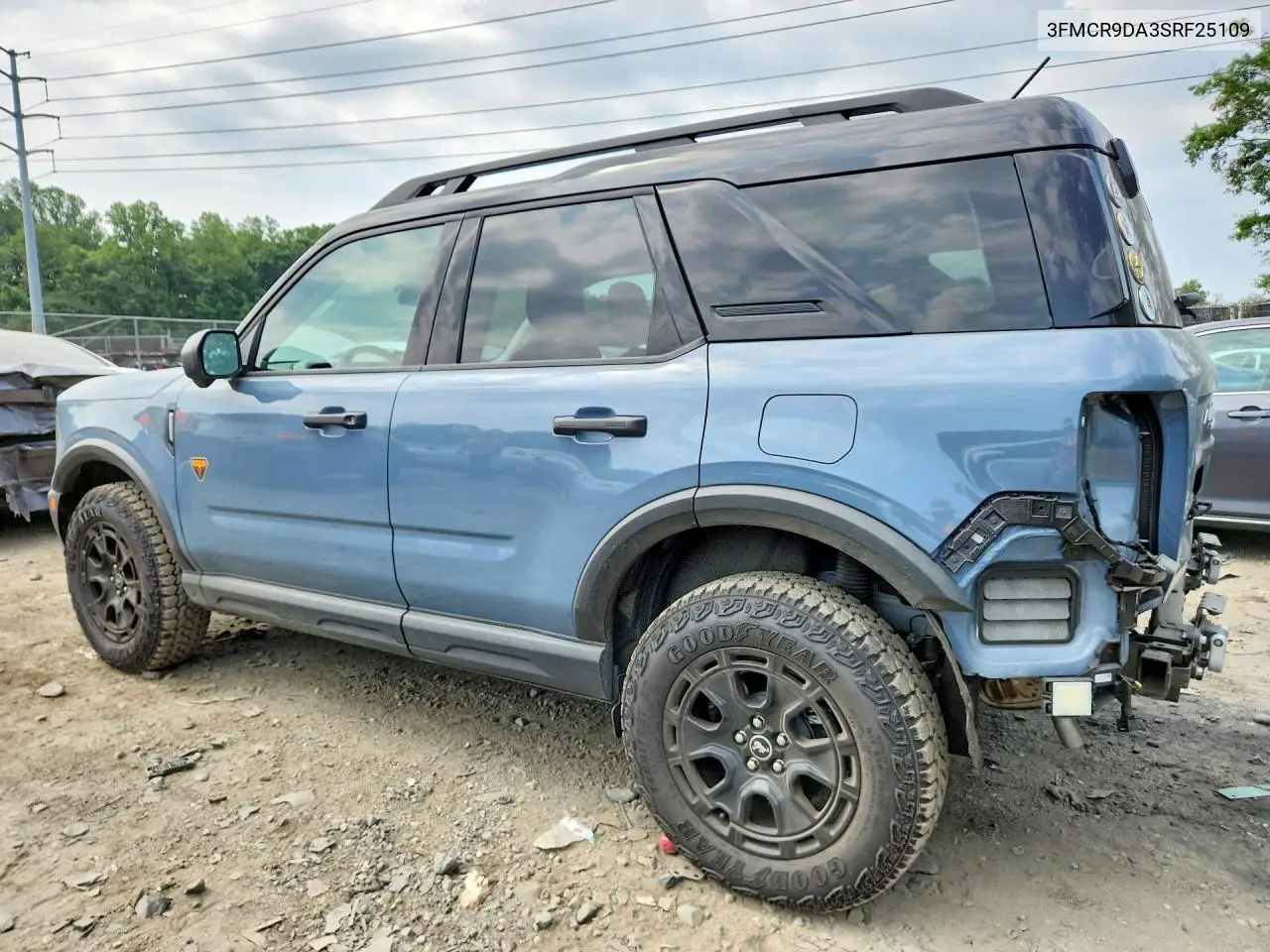 2025 Ford Bronco Sport Badlands VIN: 3FMCR9DA3SRF25109 Lot: 61659126